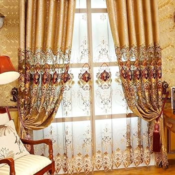 ベルベット製　高級カーテン　ドイツシルク綿　刺繍　別荘 ベルベット製 高級カーテン ドイツシルク綿 刺繍 別荘 - メルカリ